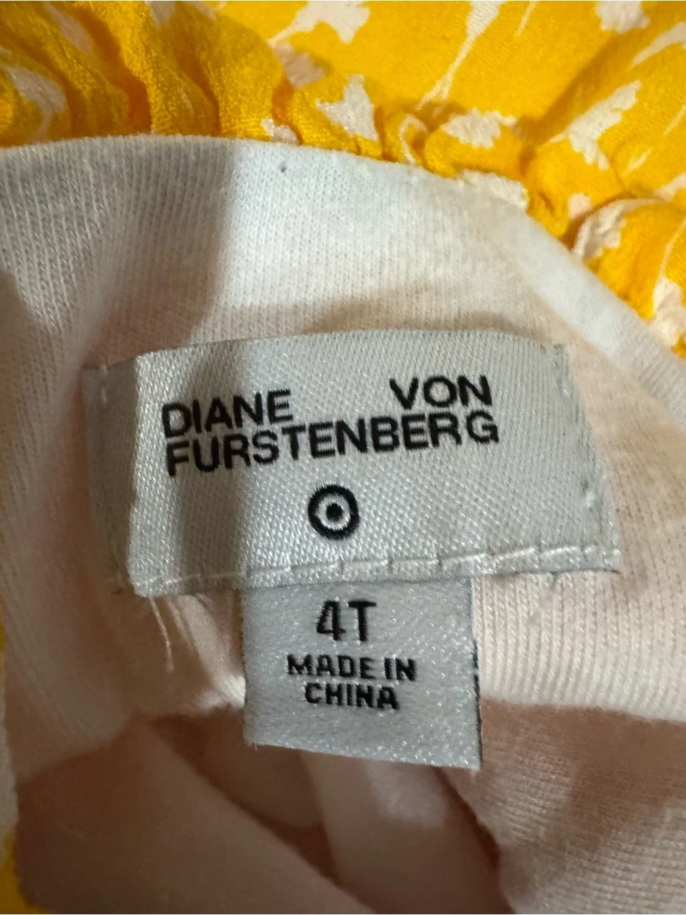 Diane Von Furstenberg Yellow Floral Tie-Shoulder Sundress for Girls Size 4T